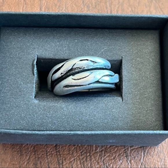 Shiraleah Chicago Thornton Serpent Ring Black Gray 8 NIB - Picture 16 of 16